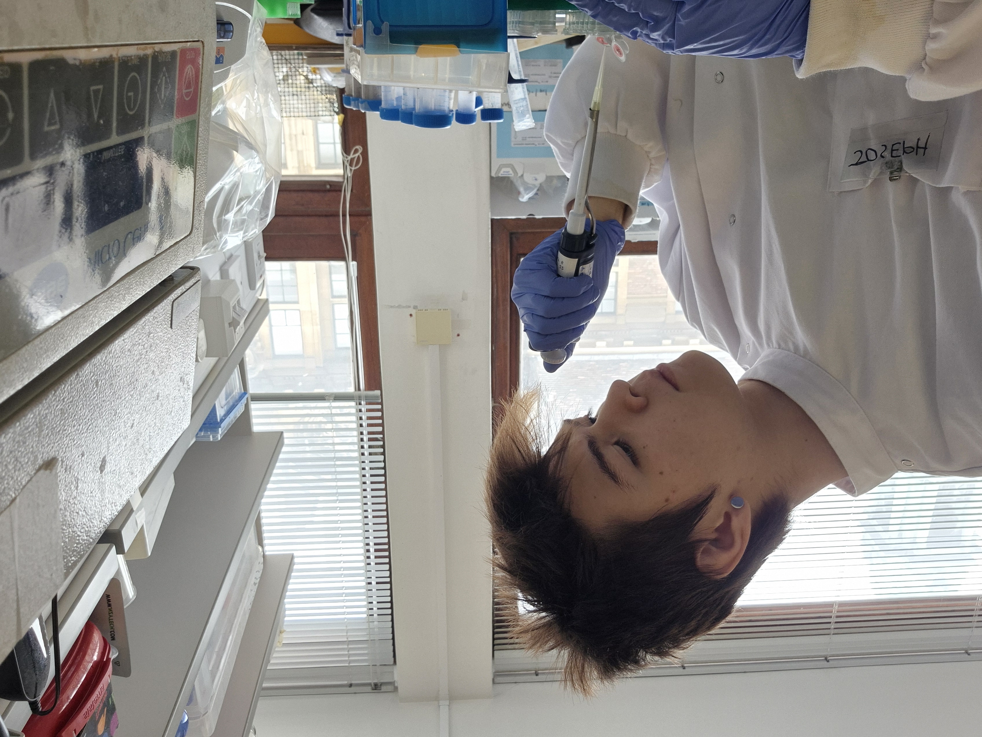 Joseph in the lab