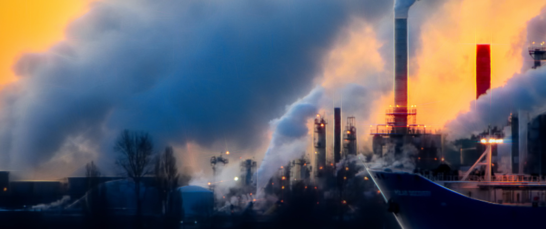 factories releasing pollution