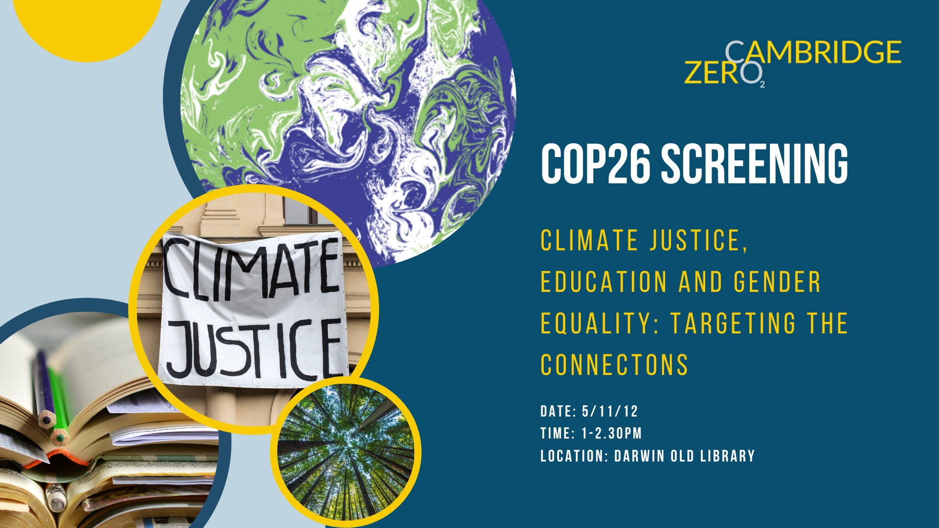 COP26 Screening: Climate Justice, education and gender equality, targeting the connections