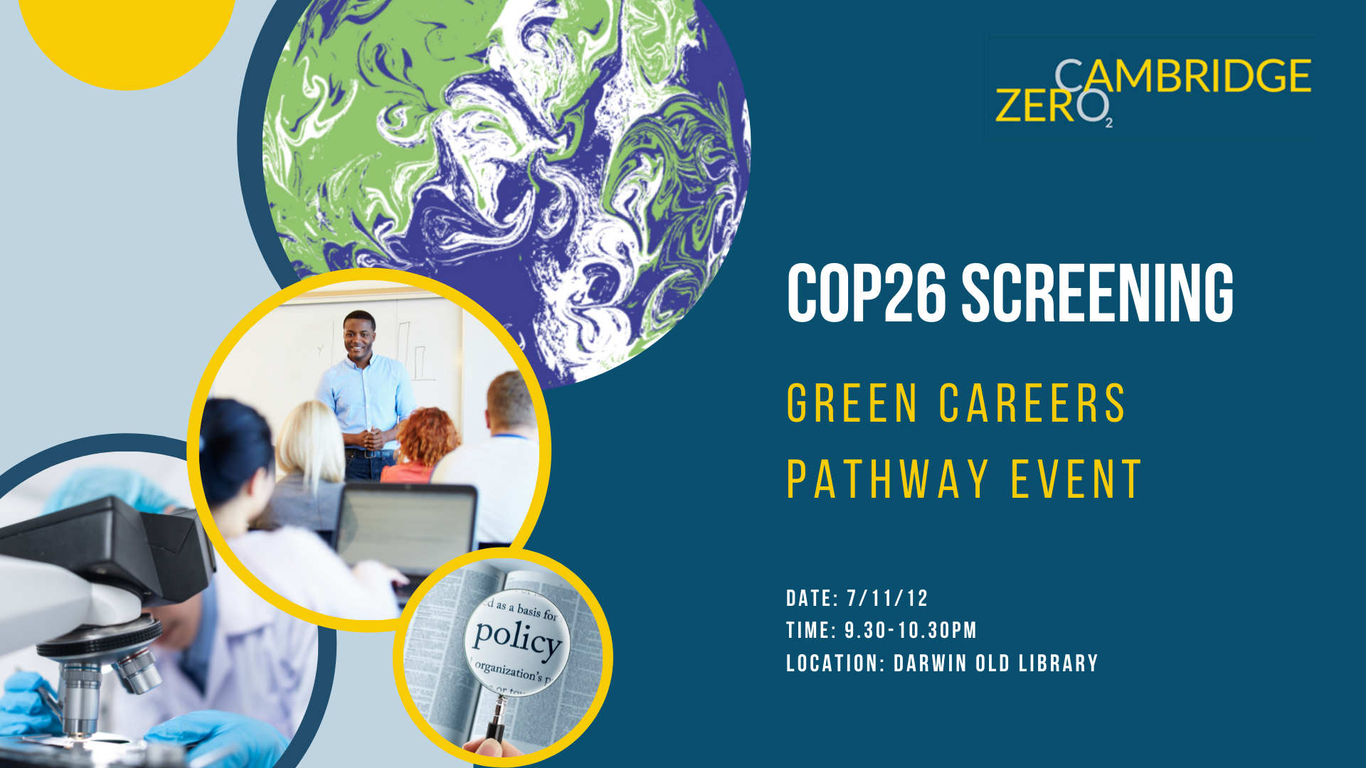 Cop26 Screening: Green Careers Pathway event