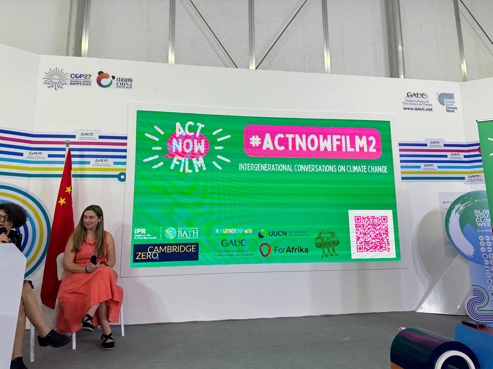 ActNowFilm2 presented at COP27