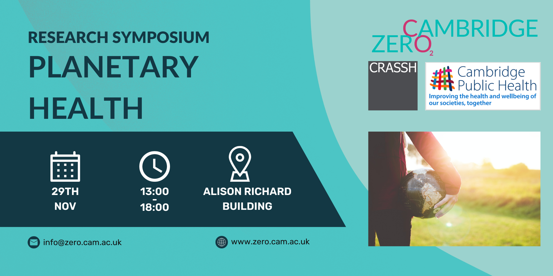 Symposium on 29th November at Alison Richards building between 13 and 18 o'clock