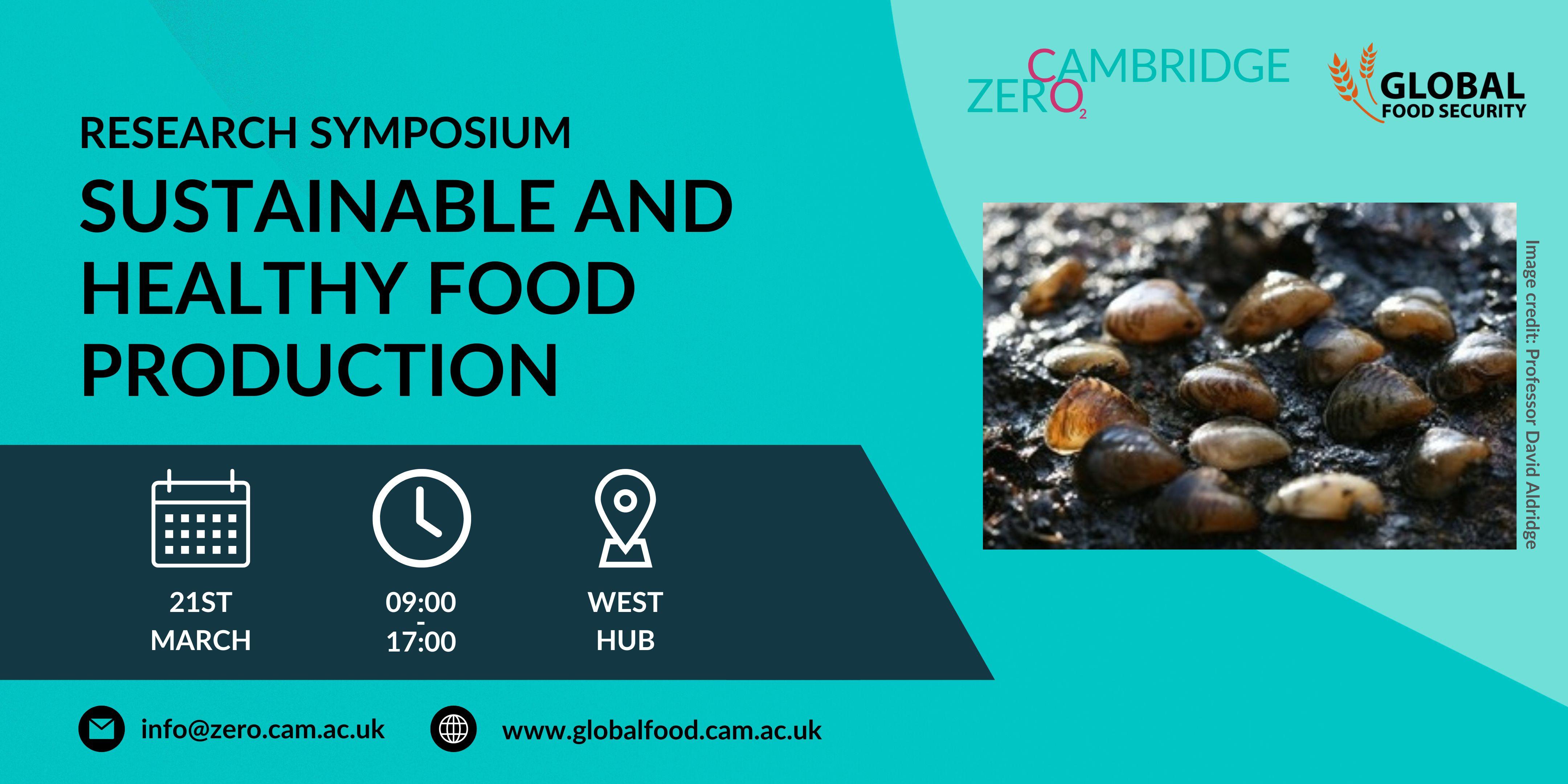 Sustainable food production 21st March at West Hub