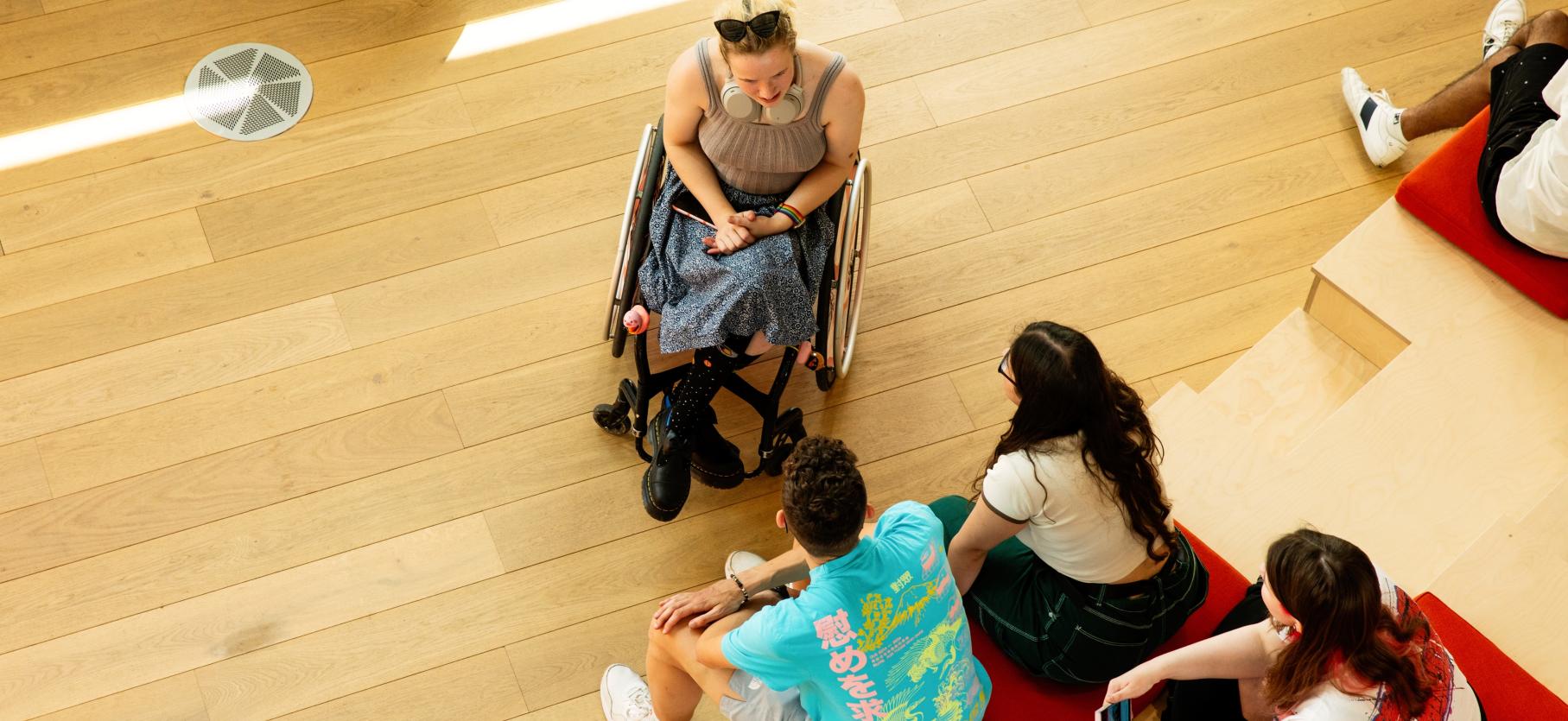 Students at the West Hub