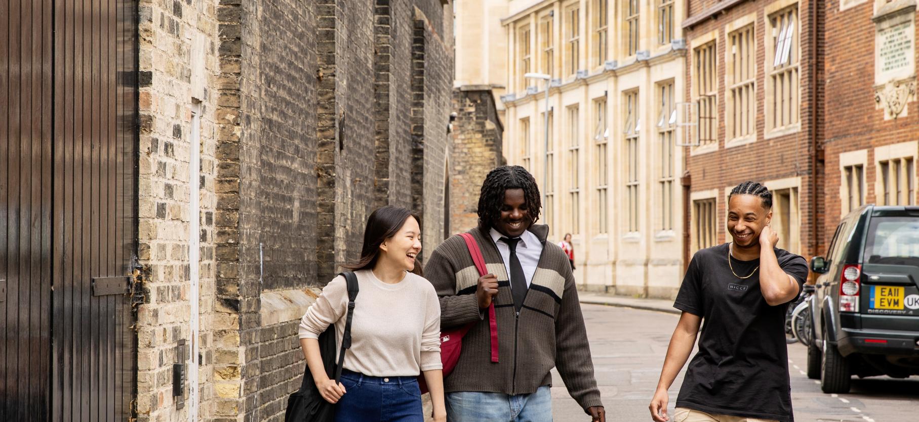 Students in central Cambridge