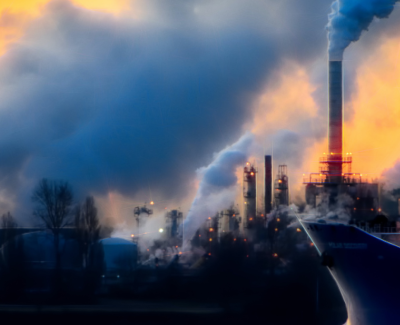 factories releasing pollution