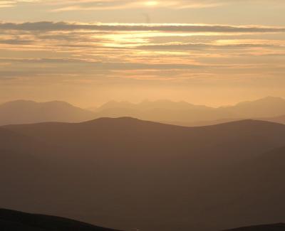 Photo of the Cairngorms at sunset